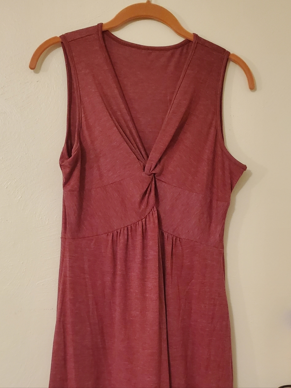 New Sleeveless Twist-Front Women's Dress in Dusty Rose Size Small